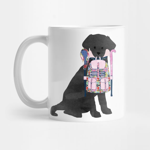 Black Lab Back To School Field Hockey Lacrosse Dog by emrdesigns